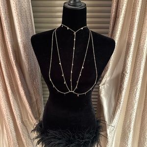 Gold necklace with stars